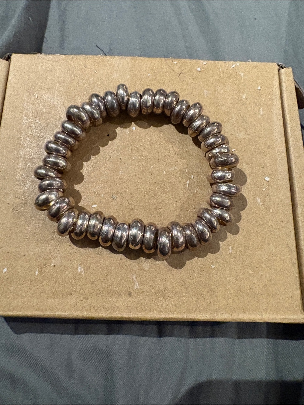 Silver Bead Stretch Bracelet - Women's Jewelry